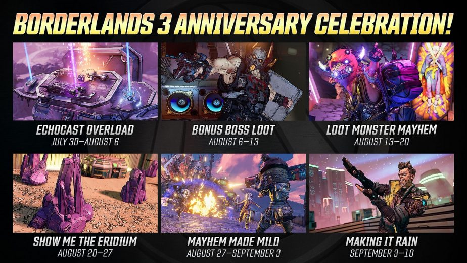 Borderlands 3 Anniversary Celebration Announced